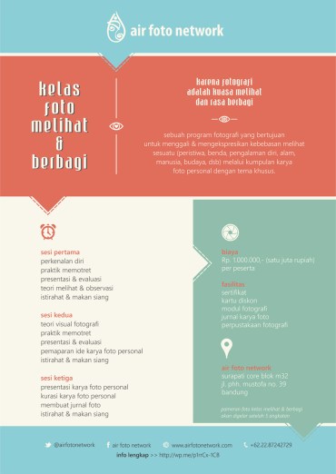 poster kelas foto melihat & berbagi